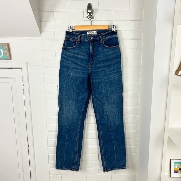 Abercrombie & Fitch The ‘90s Straight Ultra High Rise Curve Love Jeans Size 27 - Picture 1 of 11